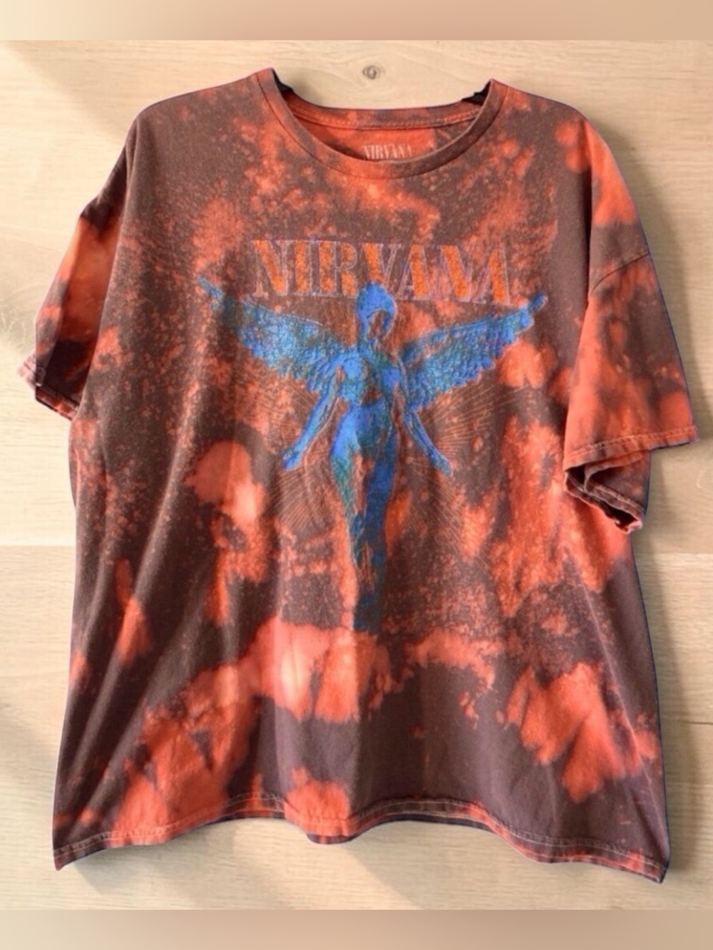 NIRVANA Vintage 2003 In Utero Reverse Tie-Dye Tee Men’s XL Grunge Alt Rock